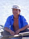 Mongole sur son embarcation