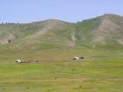 Yourts dans les steppes